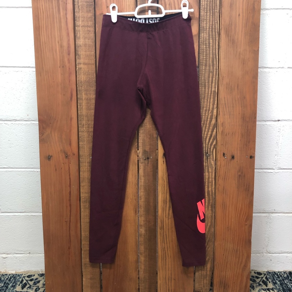Nike women’s size small maroon red leggings - Picture 2 of 11
